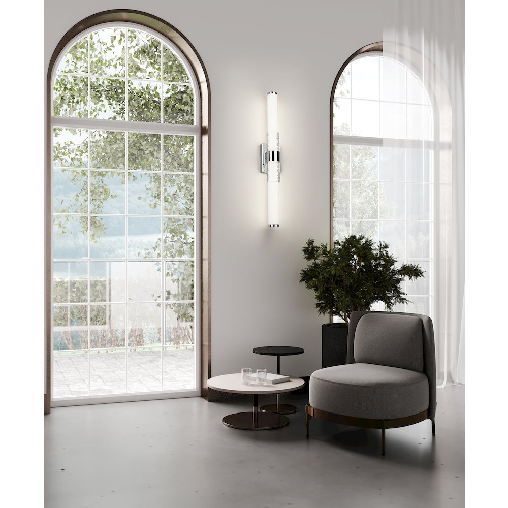 Z-Lite Egon 1 Light Vanity in Chrome color, Steel frame