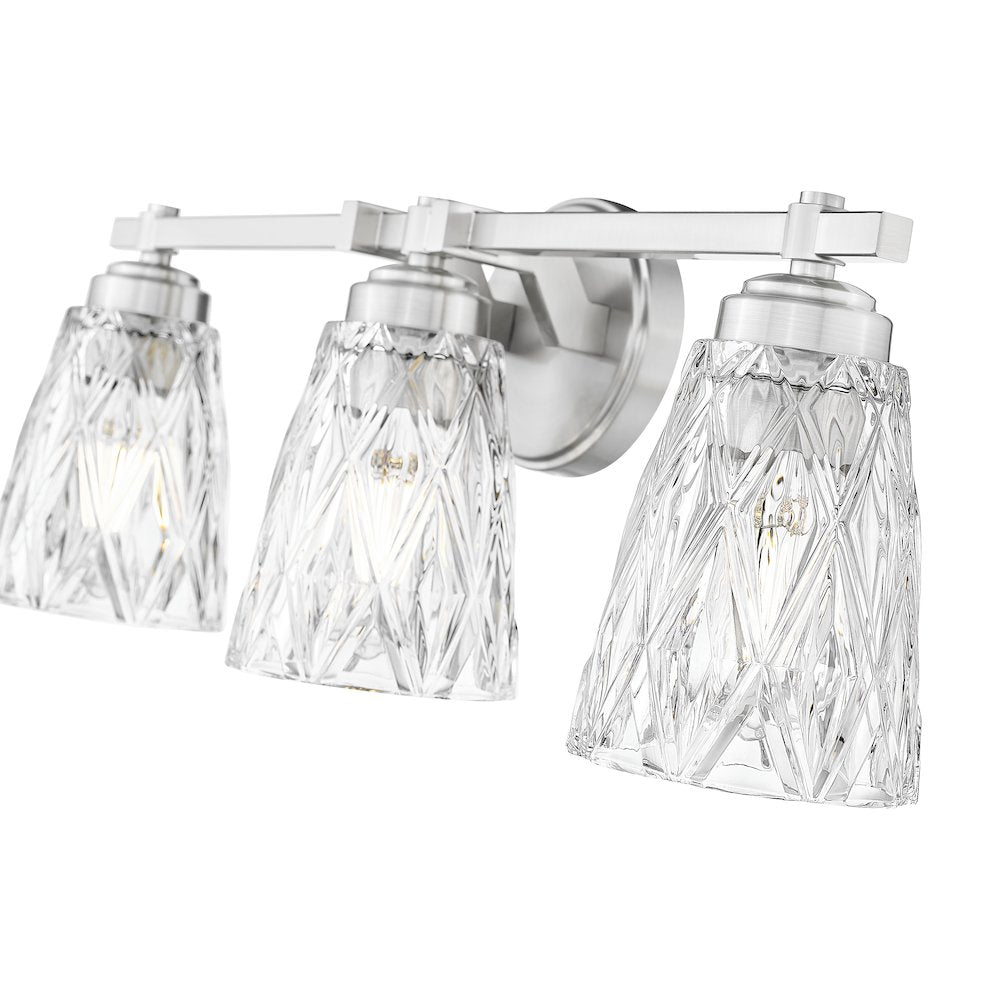 Z-Lite 3 Light Vanity, Brushed Nickel