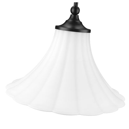 Z-Lite 1 Light Pendant, Matte Black