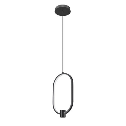 Z-Lite 1 Light Pendant, Matte Black