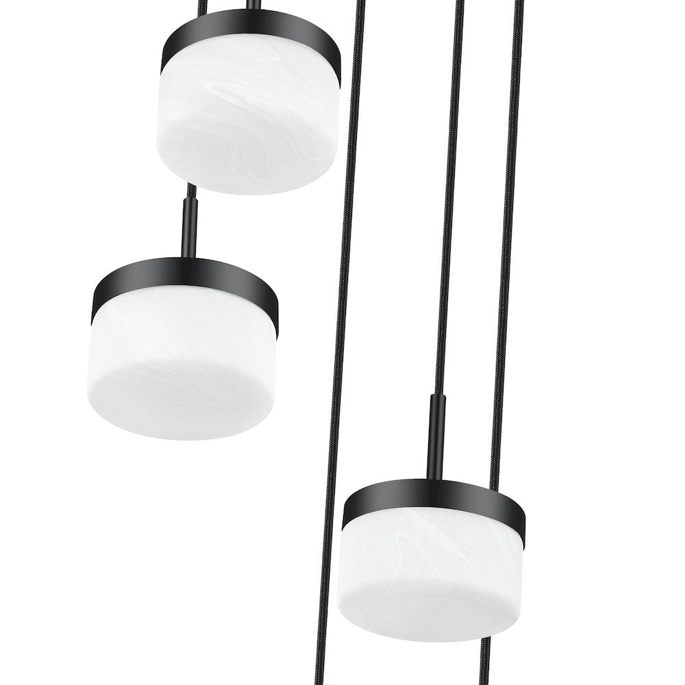 Z-Lite 5 Light Chandelier, Matte Black