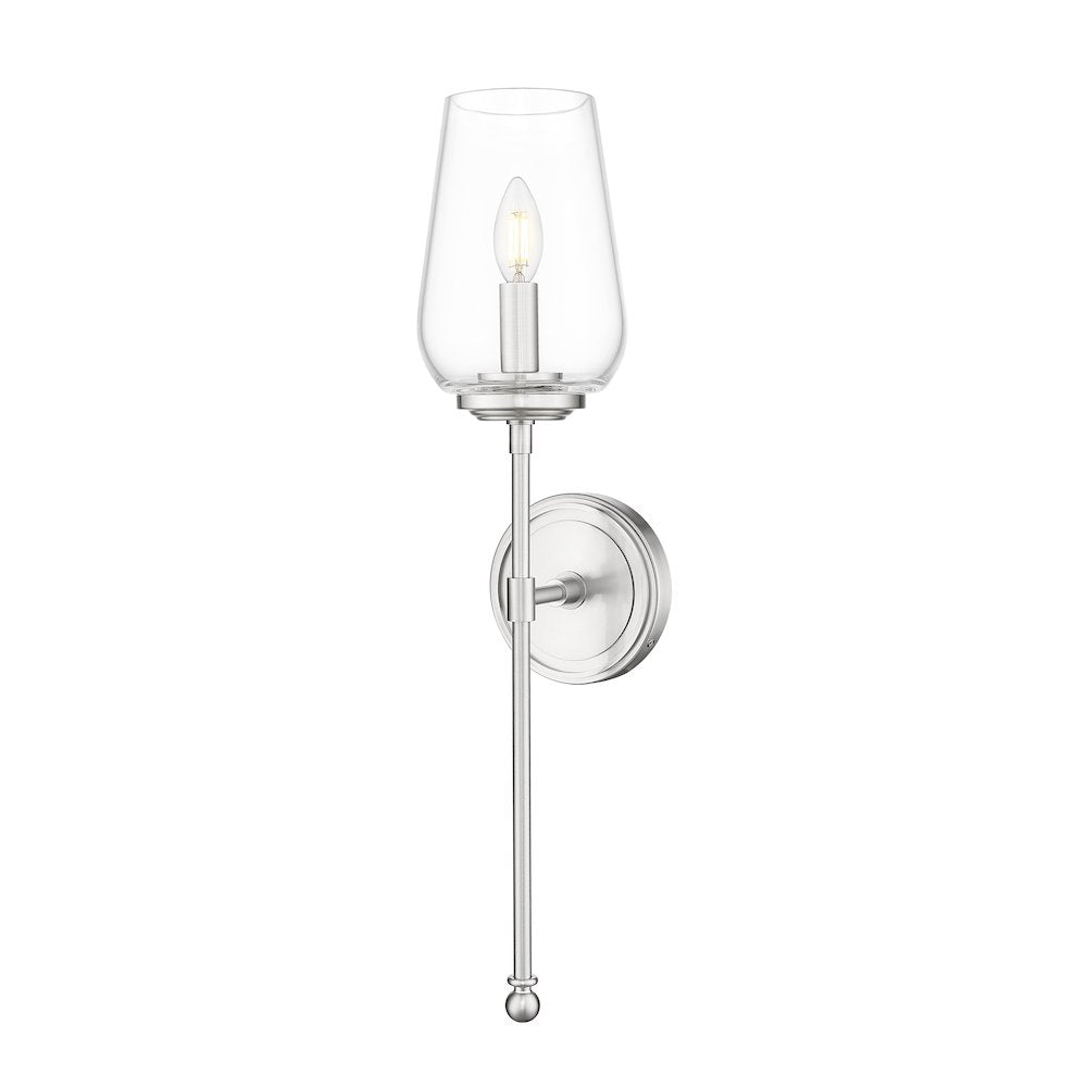 Z-Lite 1 Light Wall Sconce, Brushed Nickel