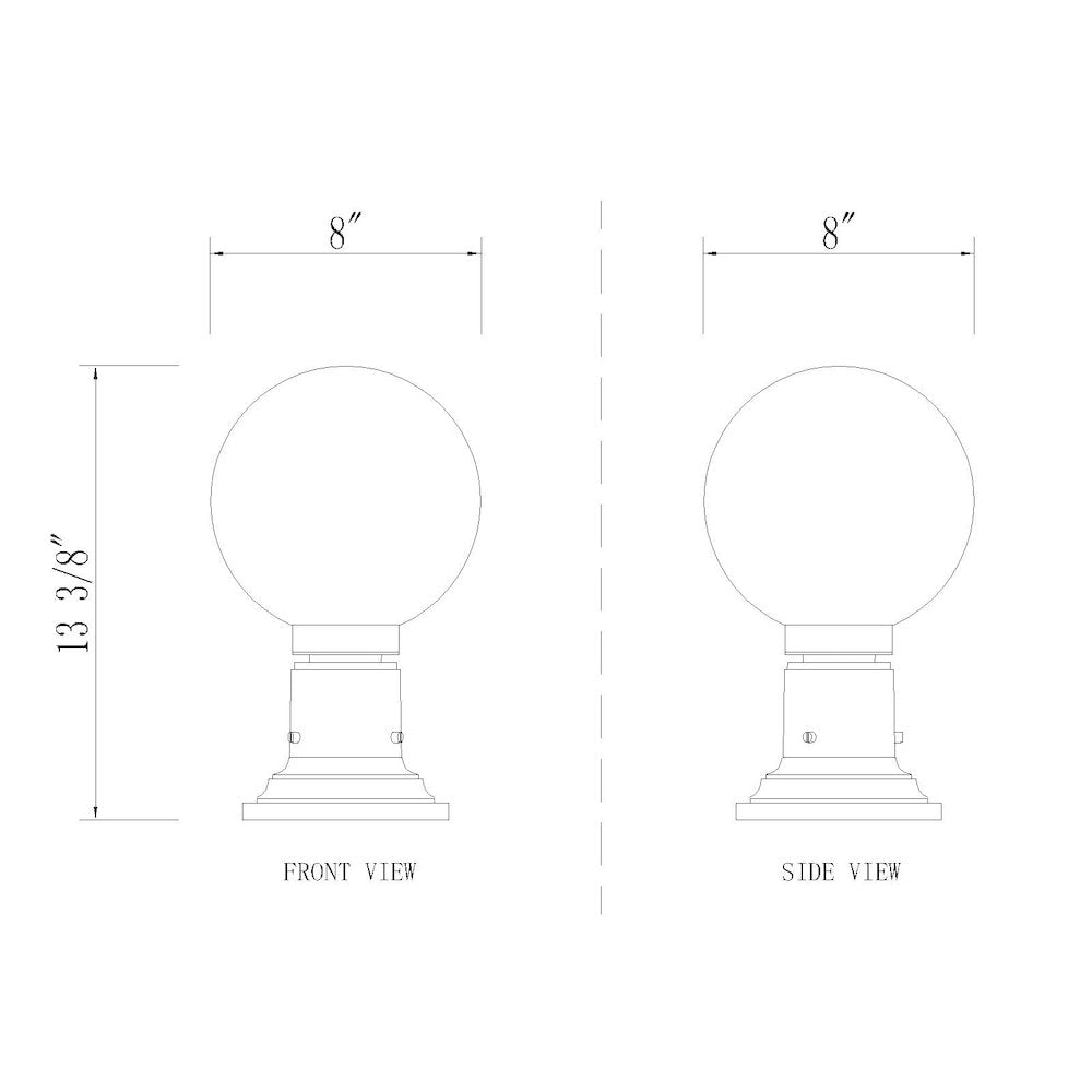 Z-Lite 1 Light Outdoor Pier Mounted Fixture