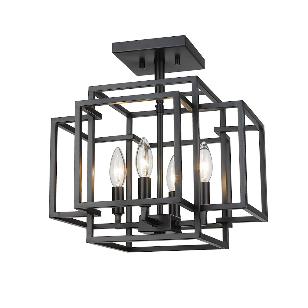 Z-Lite 4 Light Semi Flush Mount
