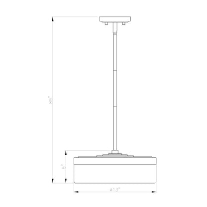 Z-Lite 1 Light Pendant, Modern Gold