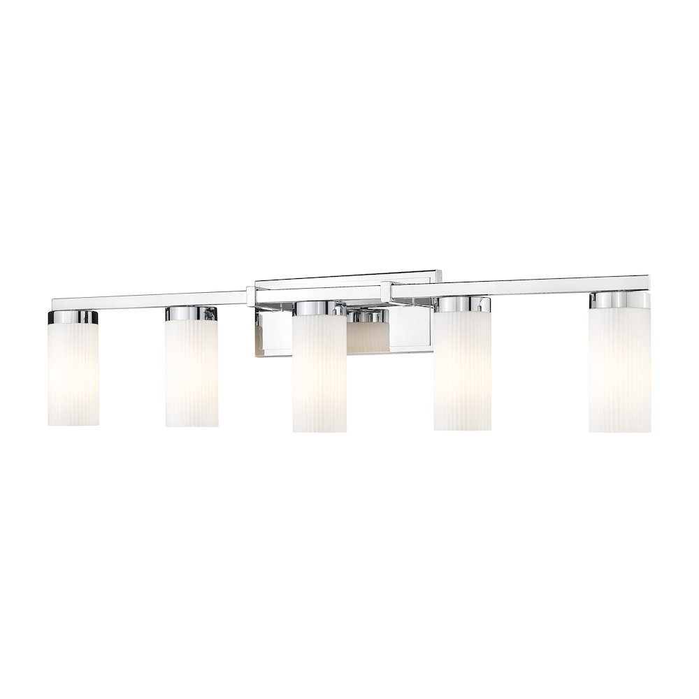 Z-Lite Danica 5 Light Vanity in Chrome color, Steel frame