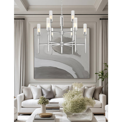 Z-Lite 9 Light Chandelier, Brushed Nickel