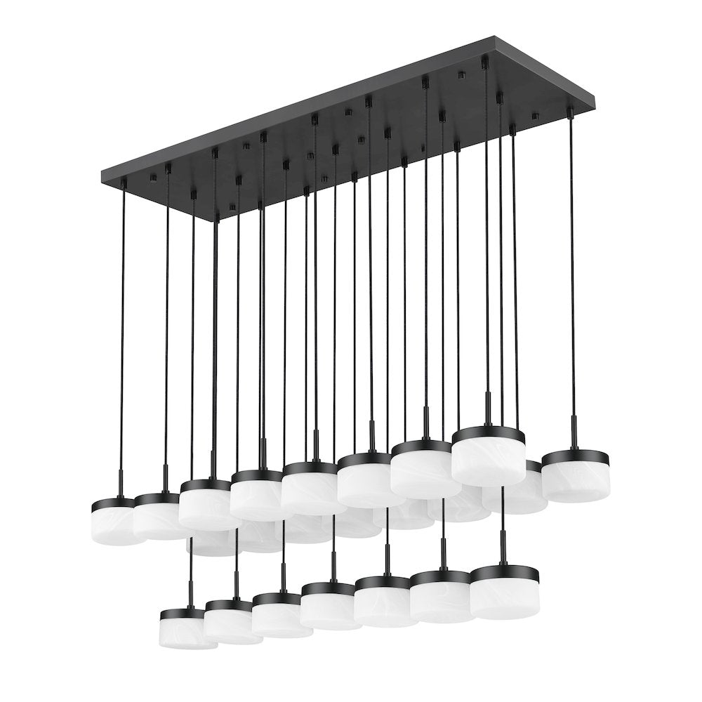 Z-Lite 23 Light Linear Chandelier, Matte Black
