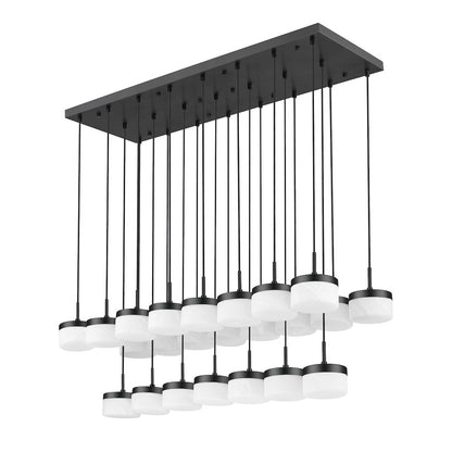 Z-Lite 23 Light Linear Chandelier, Matte Black