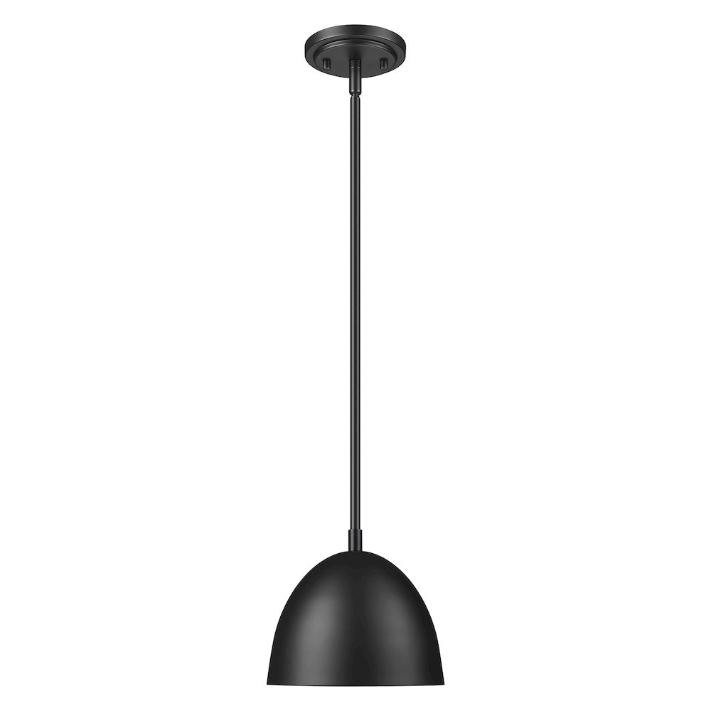 Z-Lite 1 Light Pendant, Matte Black