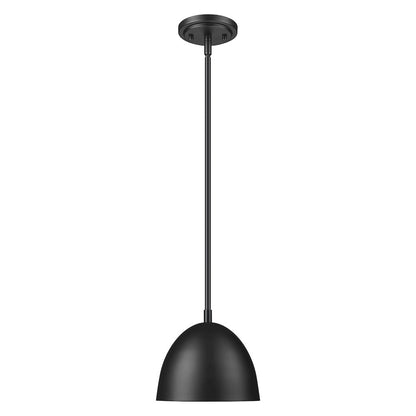 Z-Lite 1 Light Pendant, Matte Black