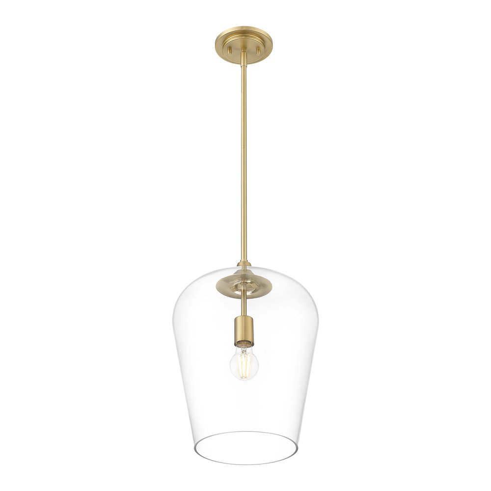 Z-Lite 1 Light Pendant, Burnished Brass