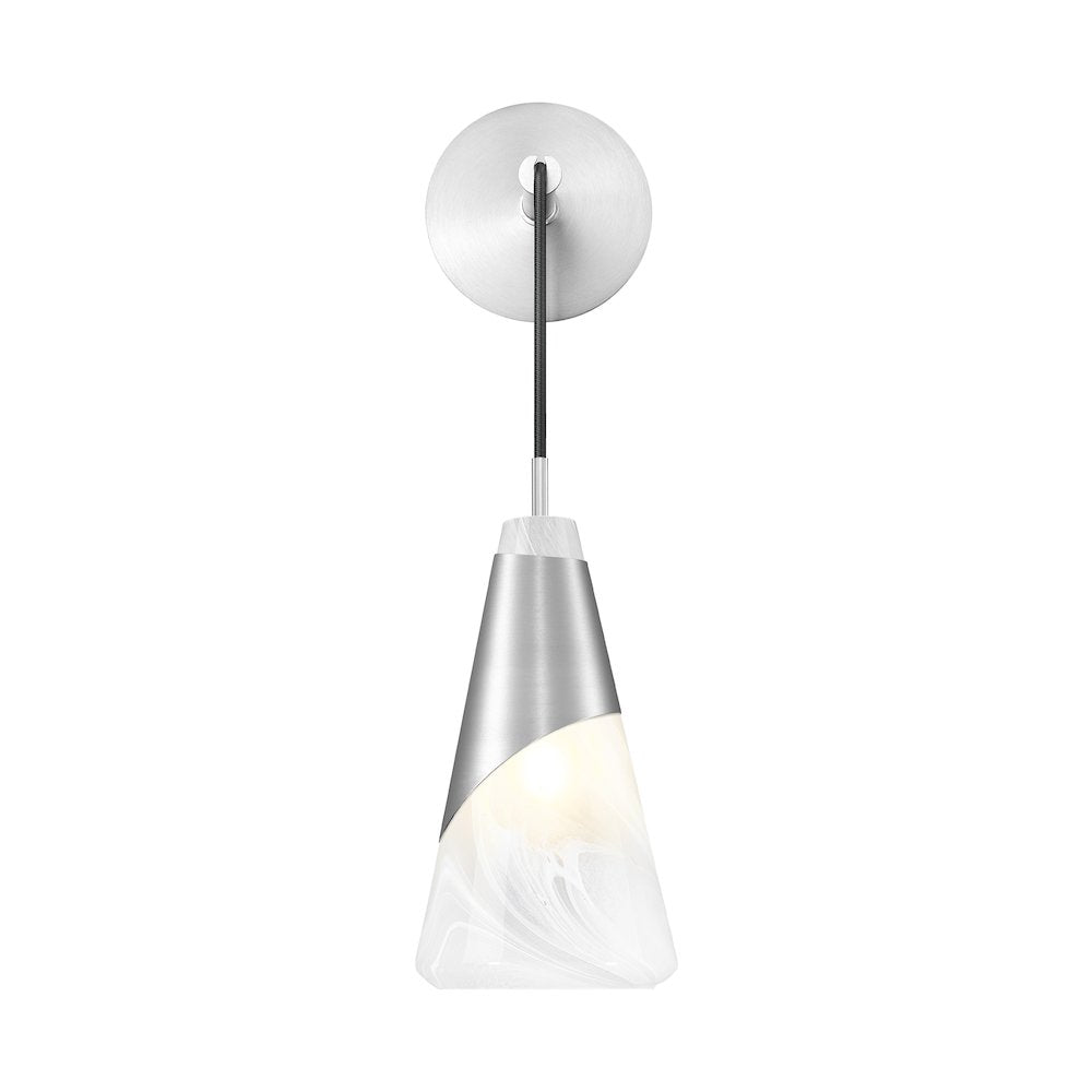 Z-Lite Aimie 1 Light Wall Sconce, Brushed Nickel