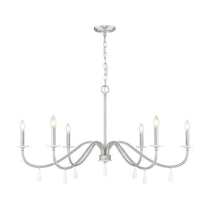 Z-Lite 6 Light Chandelier, Brushed Nickel