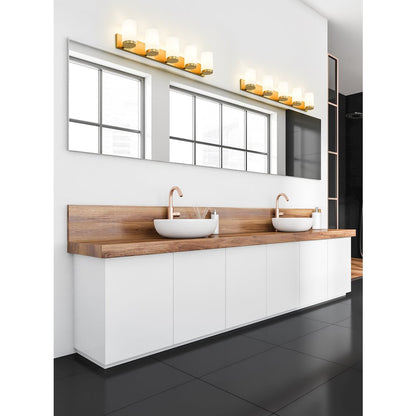 Z-Lite Burk 5 Light Vanity, Luxe Gold