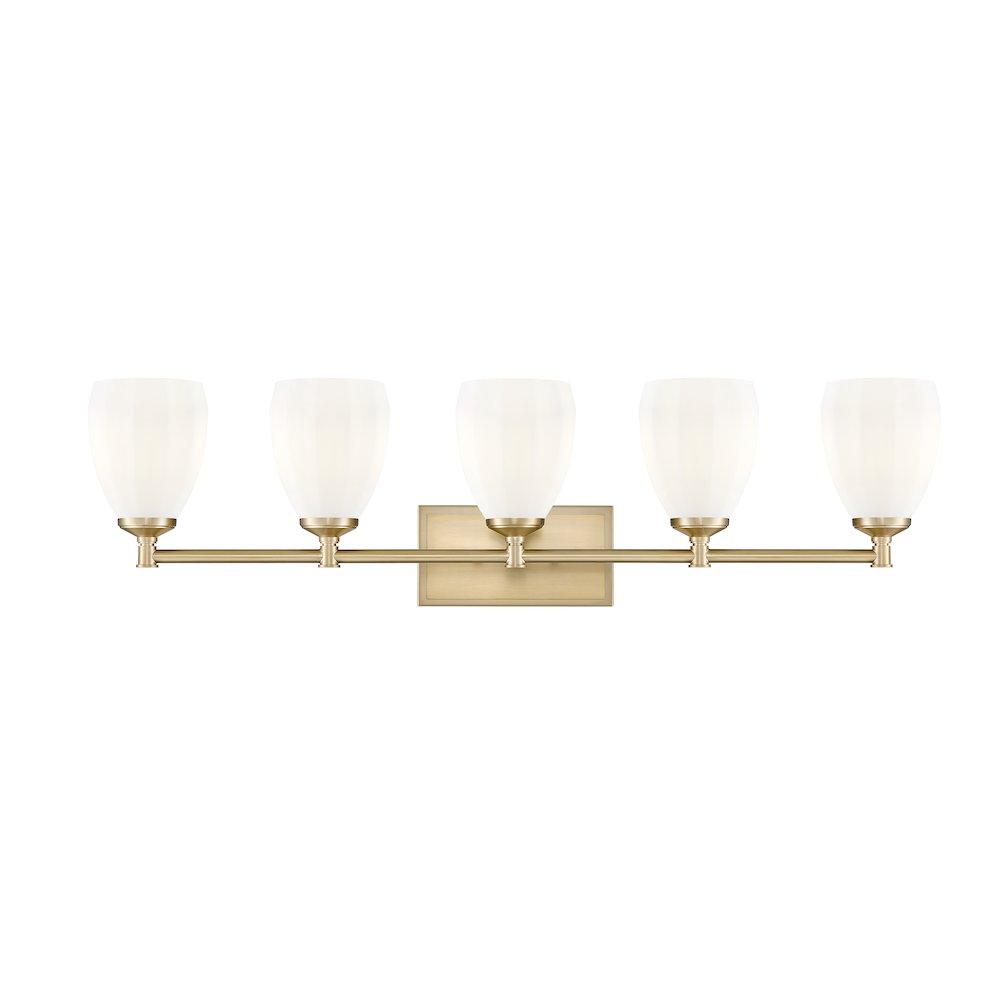 Z-Lite Oren 5 Light Vanity in Modern Gold color, Steel frame