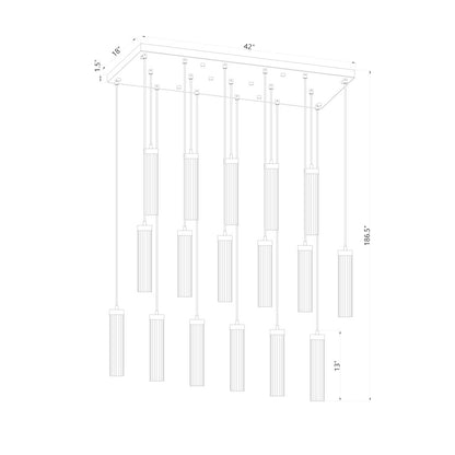 Z-Lite 17 Light Linear Chandelier