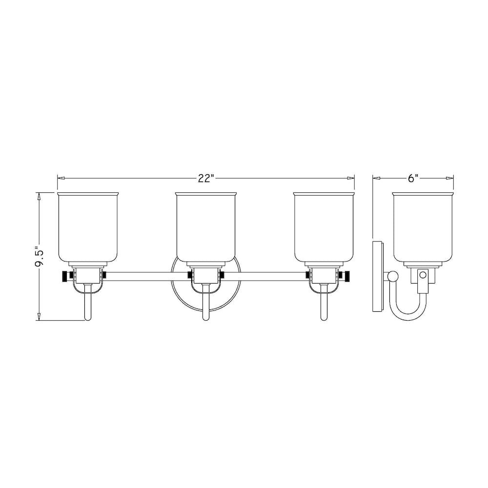 Z-Lite 3 Light Vanity