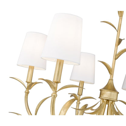 Z-Lite 6 Light Chandelier, Gold Leaf