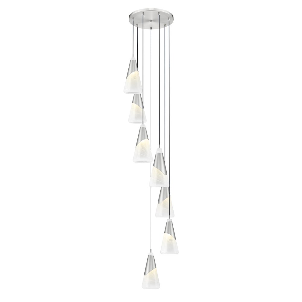 Z-Lite Aimie 7 Light Chandelier, Brushed Nickel