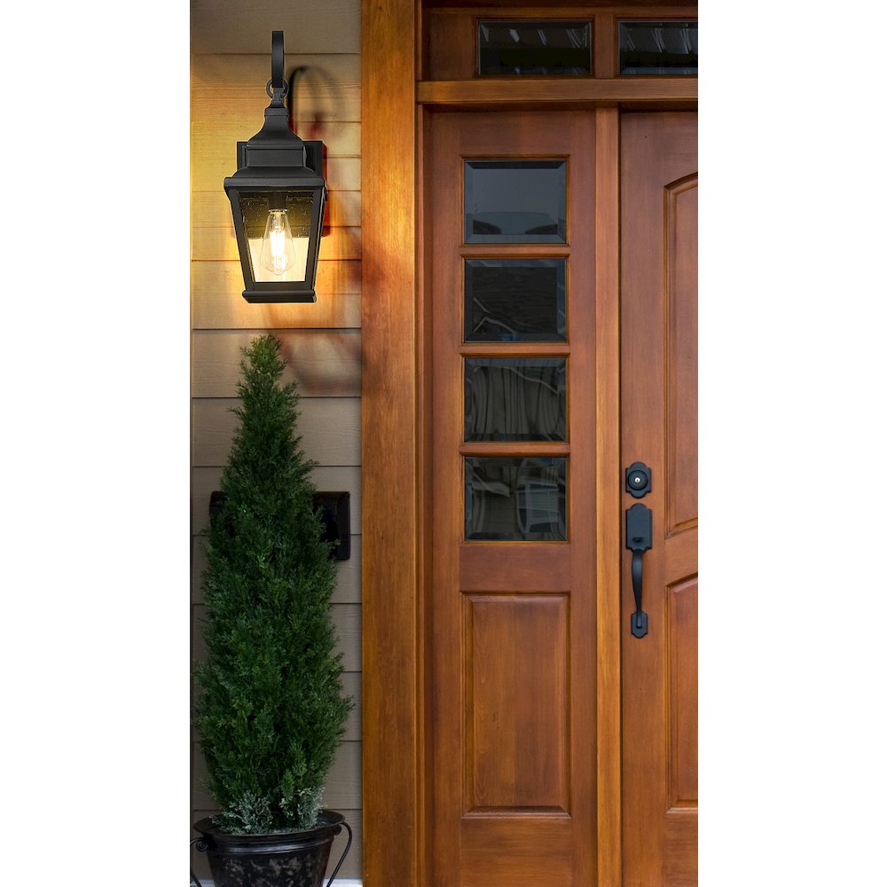 Z-Lite 1 Light Outdoor Wall Light, Sand Black