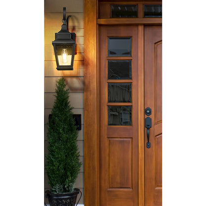 Z-Lite 1 Light Outdoor Wall Light, Sand Black