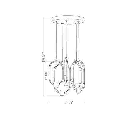 Z-Lite 5 Light Chandelier, Matte Black