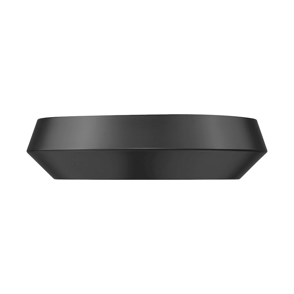Z-Lite 1 Light Flush Mount, Matte Black