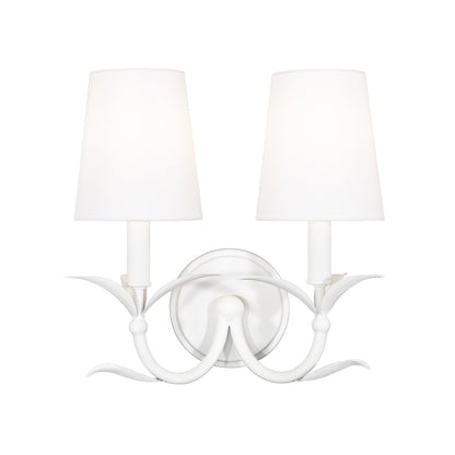 Z-Lite 2 Light Wall Sconce, Textured White