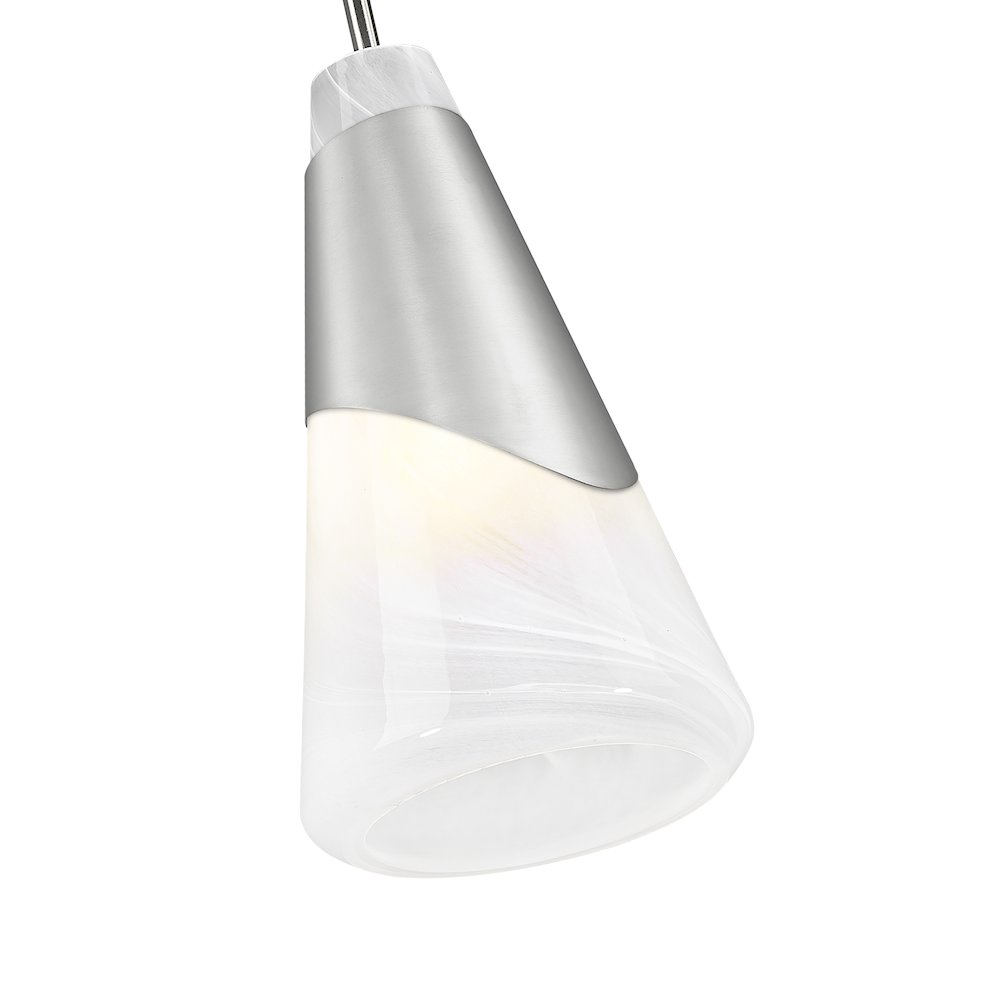Z-Lite Aimie 1 Light Pendant, Brushed Nickel