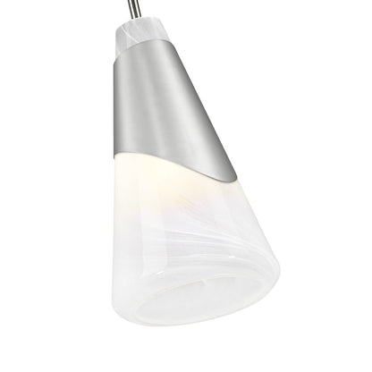 Z-Lite Aimie 1 Light Pendant, Brushed Nickel