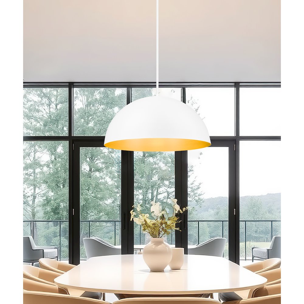 Z-Lite 3 Light Pendant, Matte White