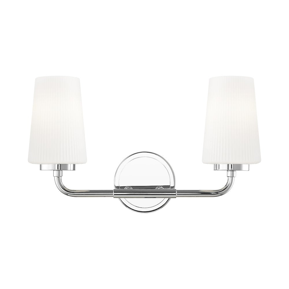 Z-Lite Montford 2 Light Vanity in Chrome color, Steel frame