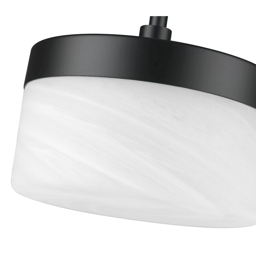 Z-Lite 1 Light Pendant, Matte Black