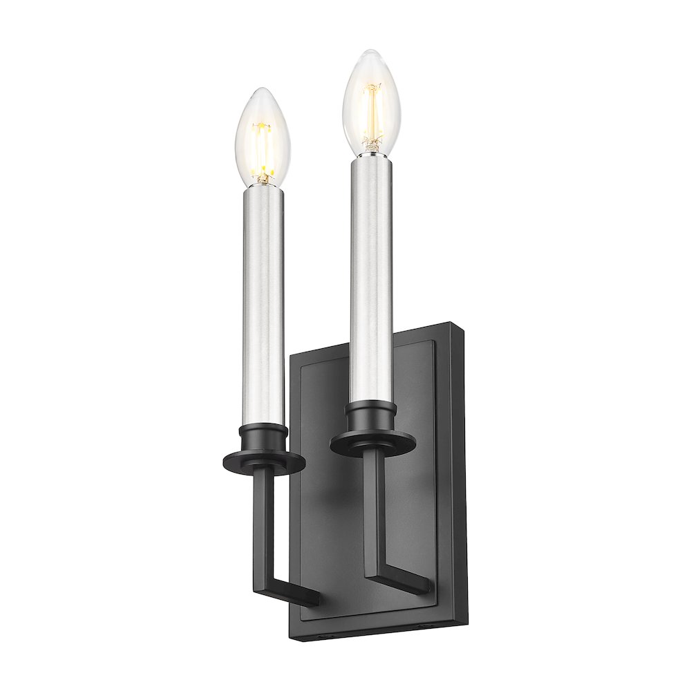 Z-Lite 1 Light Wall Sconce, Matte Black
