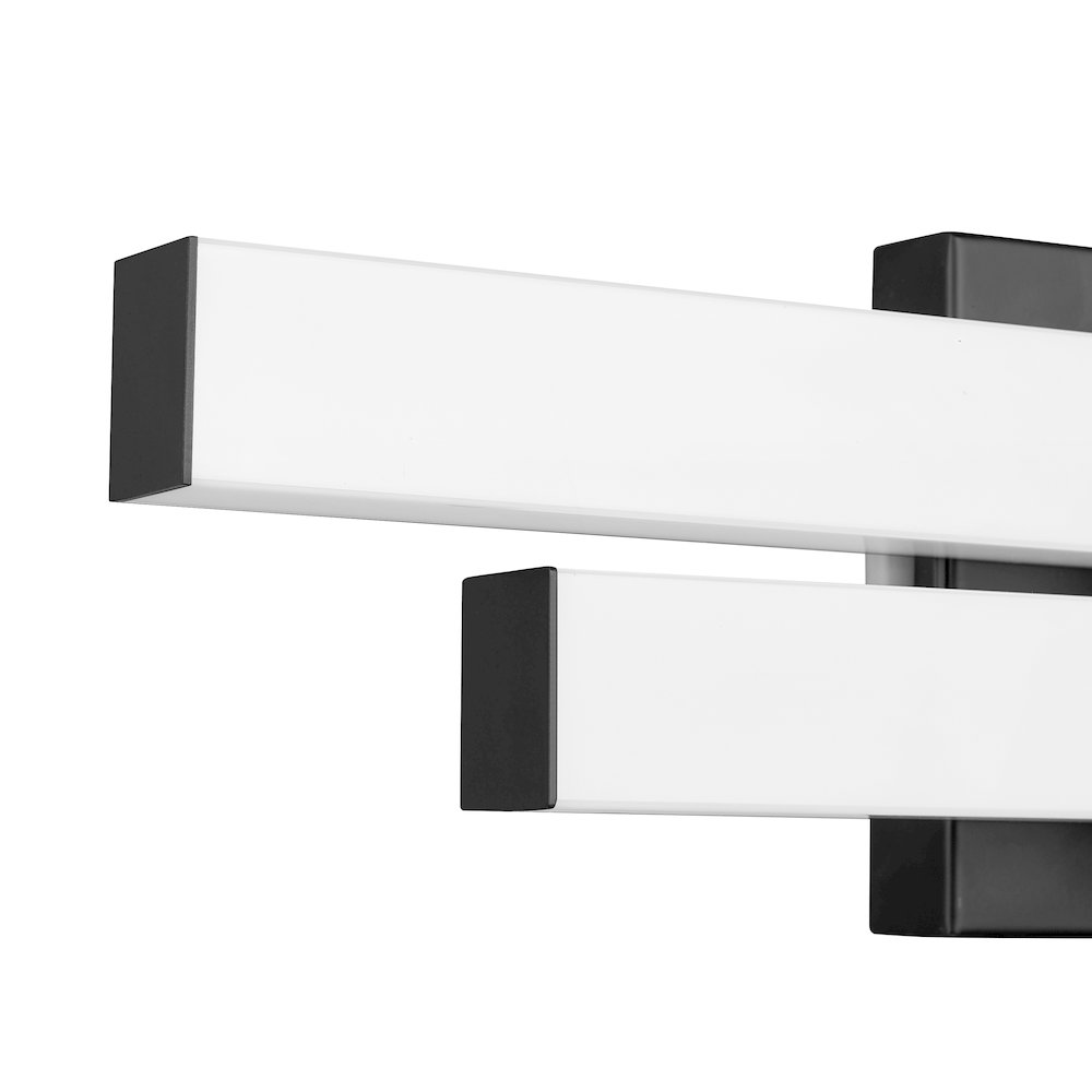 Z-Lite Zane 2 Light Vanity in Matte Black Frame Finish