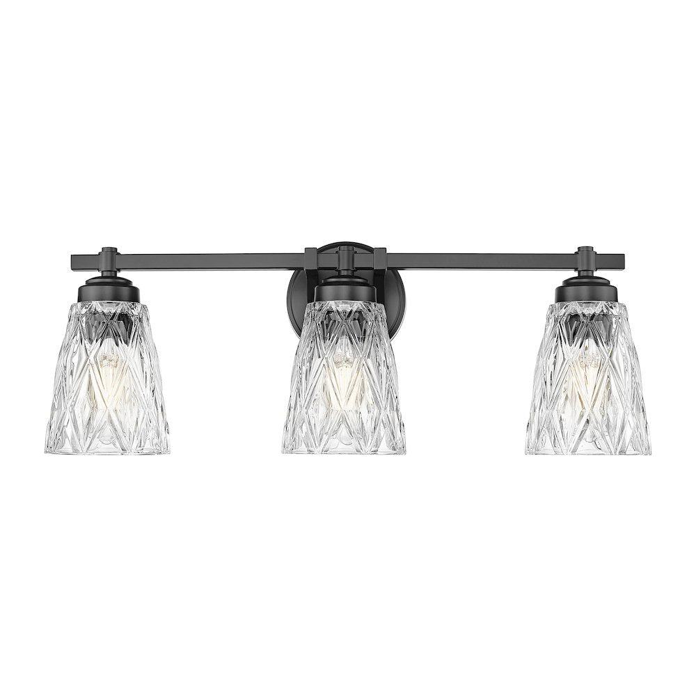 Z-Lite 3 Light Vanity, Matte Black