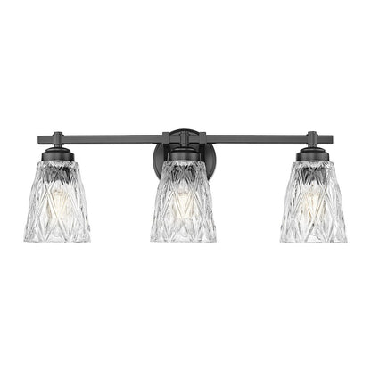 Z-Lite 3 Light Vanity, Matte Black
