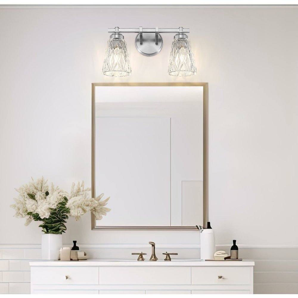 Z-Lite 2 Light Vanity, Brushed Nickel