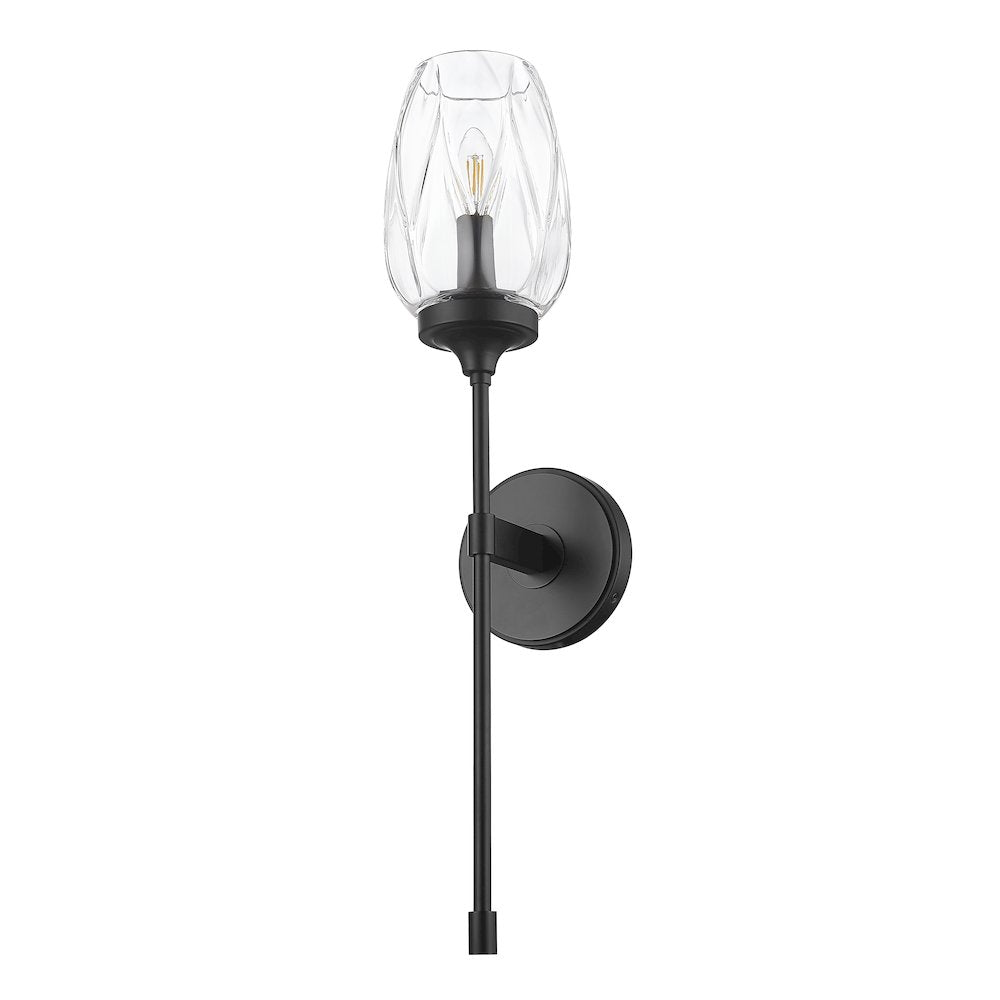 Z-Lite 1 Light Wall Sconce, Matte Black