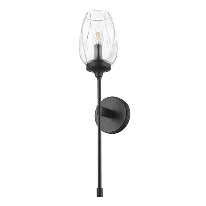 Z-Lite 1 Light Wall Sconce, Matte Black