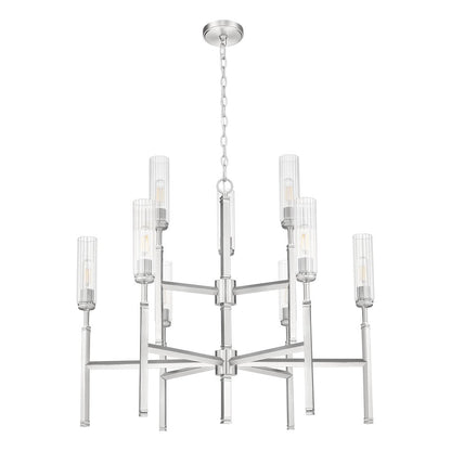 Z-Lite 9 Light Chandelier, Brushed Nickel