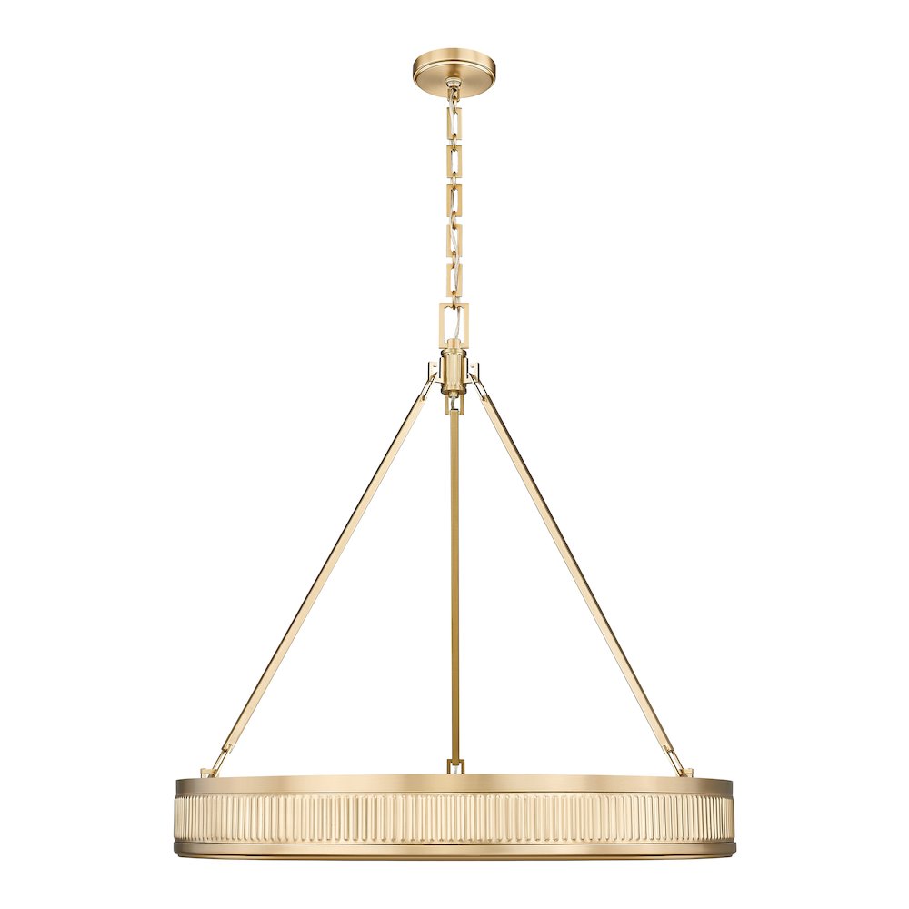 Z-Lite 3 Light Pendant, Modern Gold