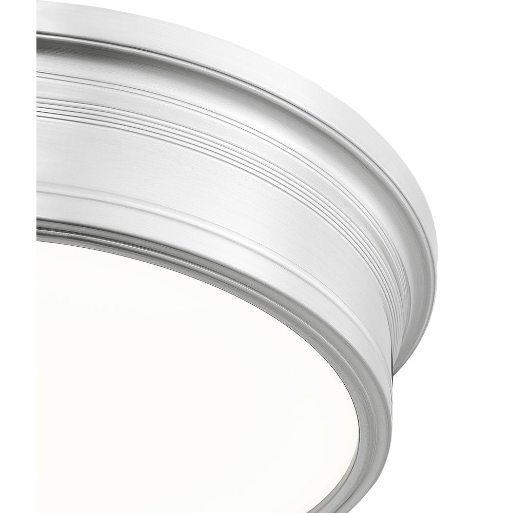 Z-Lite 1 Light Flush Mount, Brushed Nickel