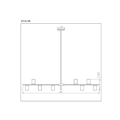 Z-Lite 8 Light Linear Chandelier