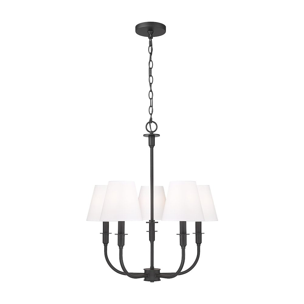 Tova 5 Light Matte Black Chandelier