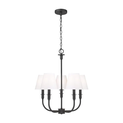 Tova 5 Light Matte Black Chandelier
