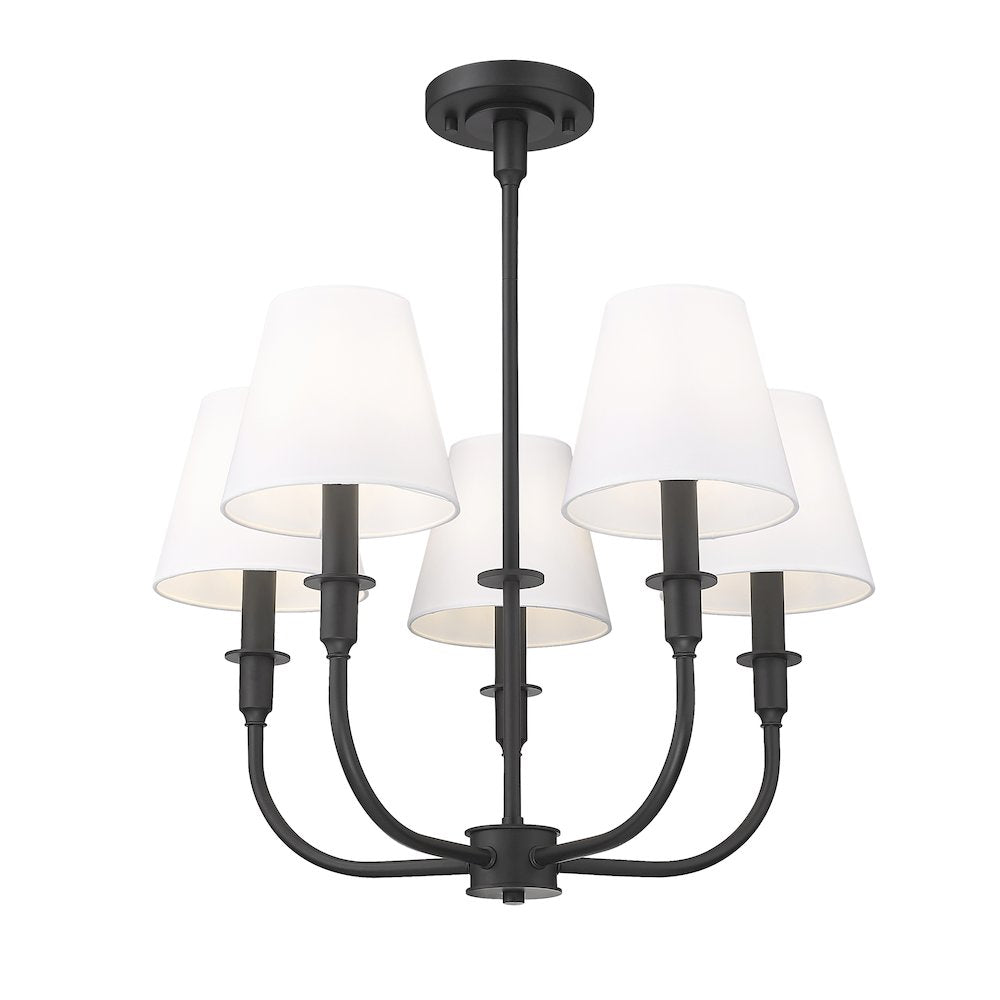 Tova 5 Light Matte Black Chandelier
