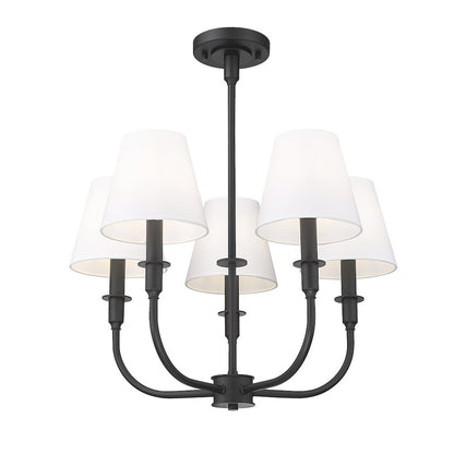 Tova 5 Light Matte Black Chandelier
