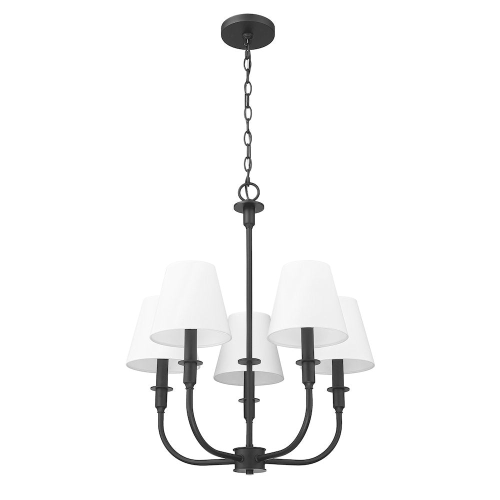 Tova 5 Light Matte Black Chandelier